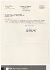 Letter from Mayor Aubrey Lee Brooks to William Blount Rodman III